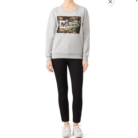 Scotch & Soda Sweaters - Scotch & Soda Women’s Gray Chalet Maison Crewneck Sweatshirt, Size M‎